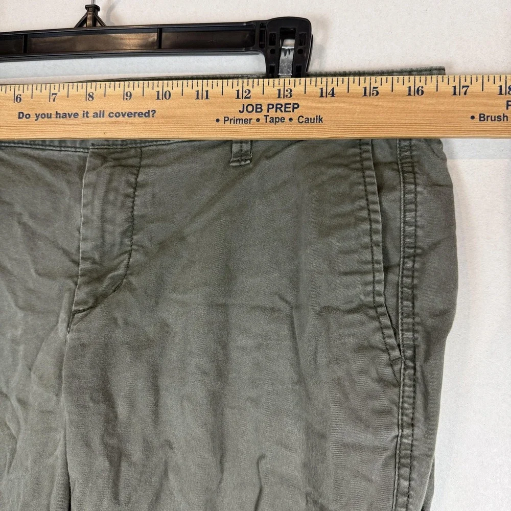 Khakis By Gap Pants Womens 8 Green Girlfriend Khaki Twill Stretch Relaxed Chino